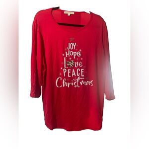 New Red Christmas Holiday Shirt size 3X ☃️🎄❄️